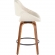 Fabrico 26" Counter Stool in Cream Fabric & Walnut Finish (Set of 2)